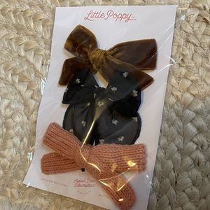 Little Poppy Co new bow set sweater poppy navy blue Claire original baby